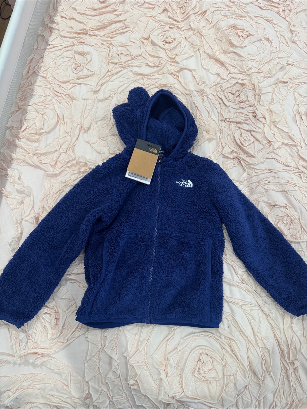 The North Face Kids Navy Blue Sherpa Hoodie